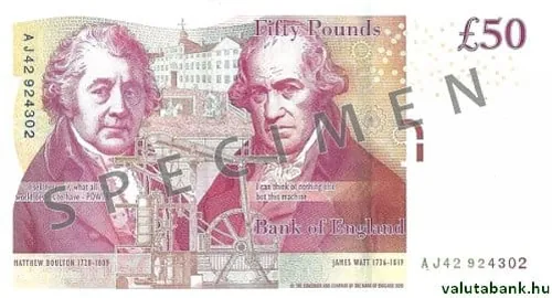 50 £ bankjegy hátlap