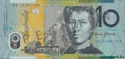 10 dolláros címlet hátulja - Ausztrál dollár bankjegy - AUD