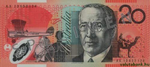 20 dolláros címlet hátulja - Ausztrál dollár bankjegy - AUD