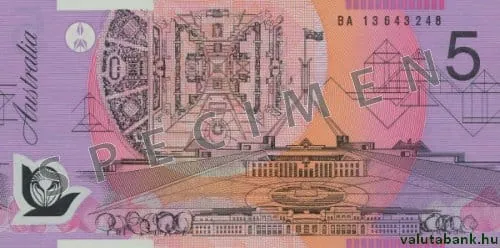 5 A$ bankjegy hátlap