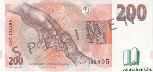 200 Kč bankjegy hátlap