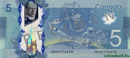 5 C$ bankjegy hátlap