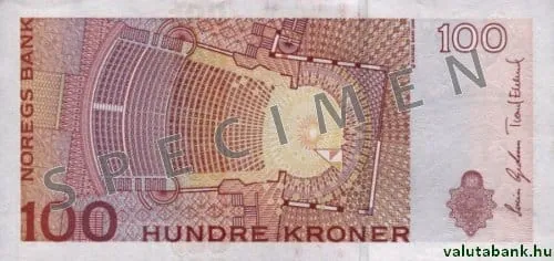 100 kr bankjegy hátlap