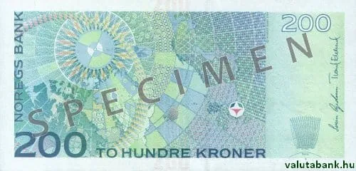 200 kr bankjegy hátlap