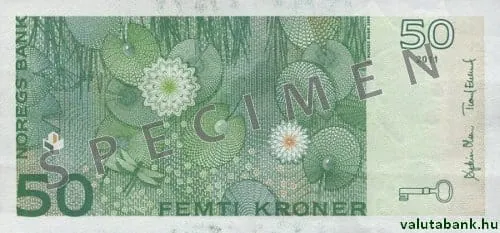 50 kr bankjegy hátlap