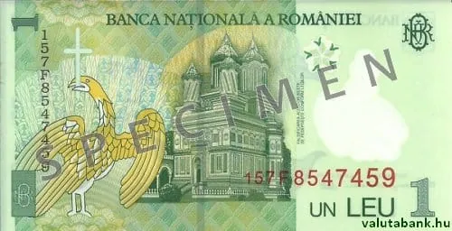 1 lei bankjegy hátlap