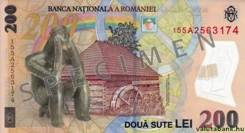 200 lei bankjegy hátlap