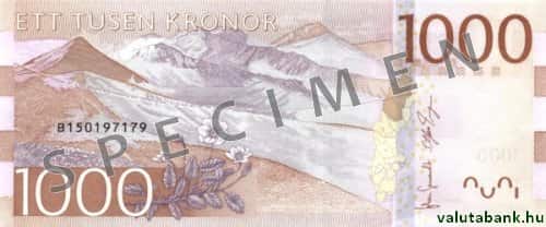 1000 koronás címlet hátulja - Svéd korona bankjegy - SEK