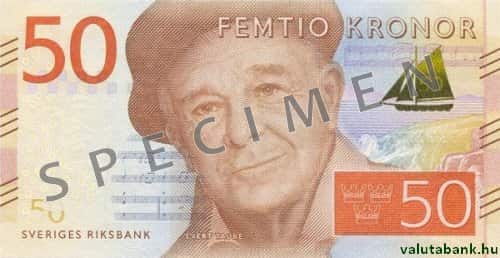 50 koronás címlet eleje - Svéd korona bankjegy - SEK