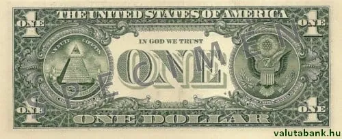 1 $ bankjegy hátlap